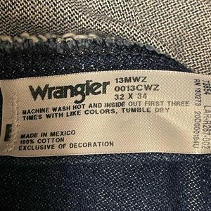 Wrangler blue boot cut jeans worn and washed once